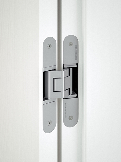 srebrna skrita nasadila na belih vratih